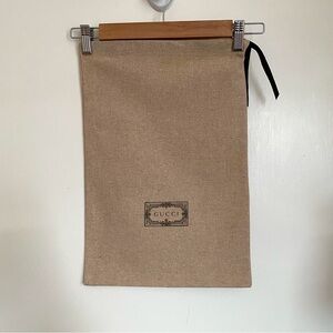 Brand New Gucci Medium Size Tan Color Drawstring Closure Dust Bag G03